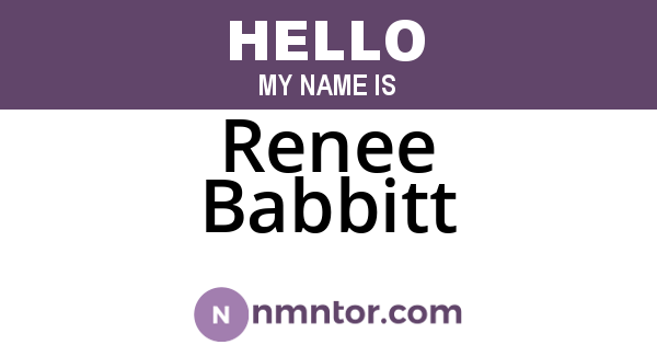 Renee Babbitt
