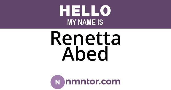Renetta Abed