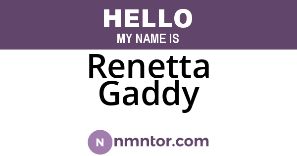 Renetta Gaddy