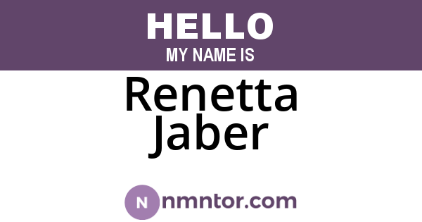 Renetta Jaber