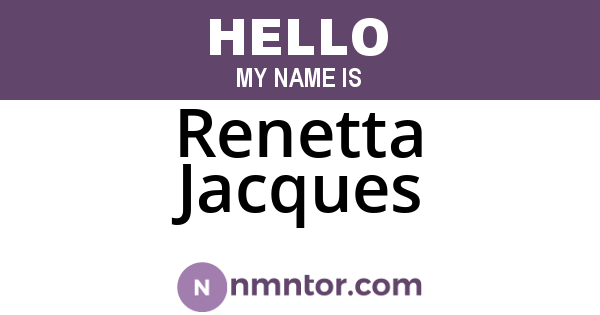Renetta Jacques