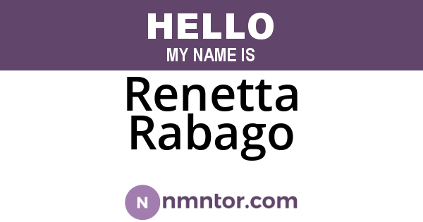 Renetta Rabago