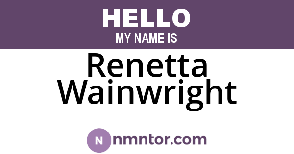 Renetta Wainwright