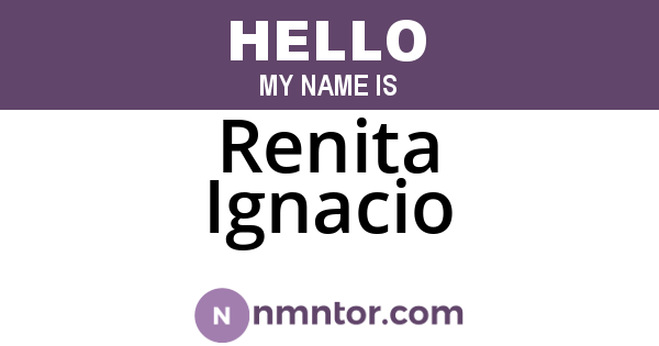 Renita Ignacio