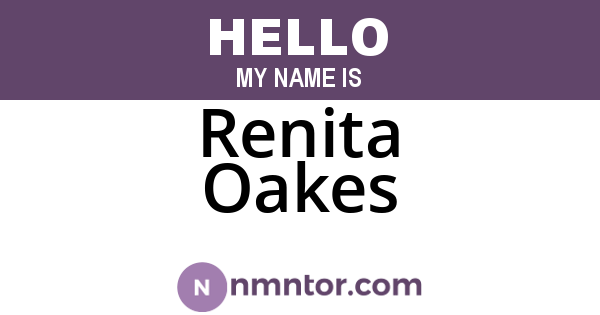 Renita Oakes