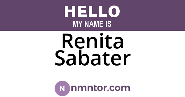 Renita Sabater