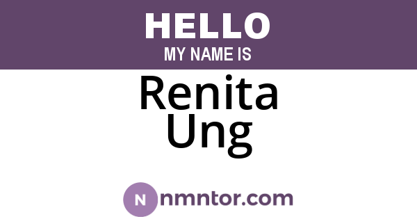 Renita Ung