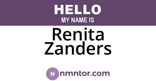 Renita Zanders