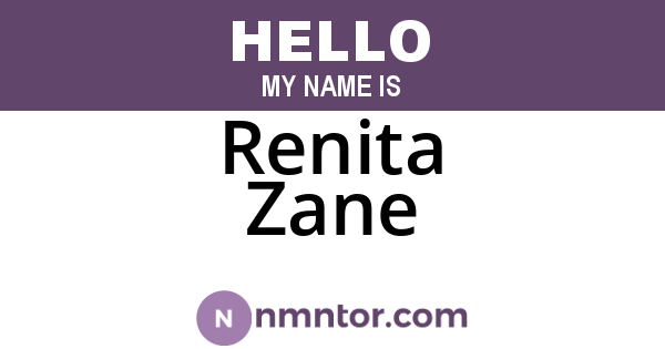 Renita Zane