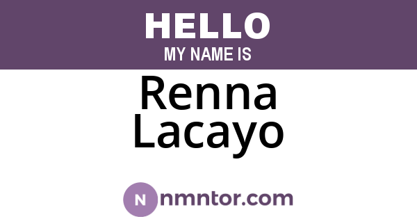 Renna Lacayo