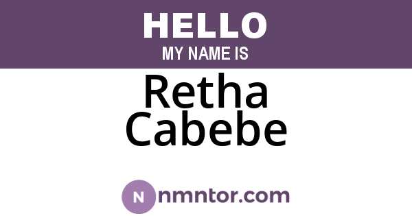 Retha Cabebe