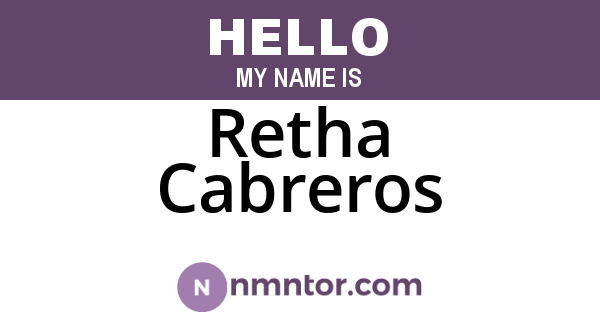 Retha Cabreros
