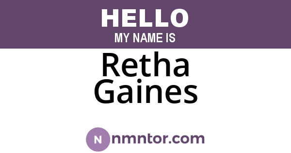 Retha Gaines