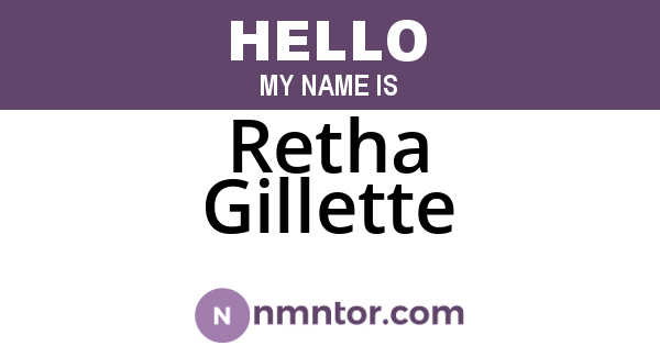 Retha Gillette