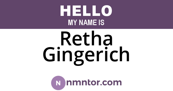 Retha Gingerich