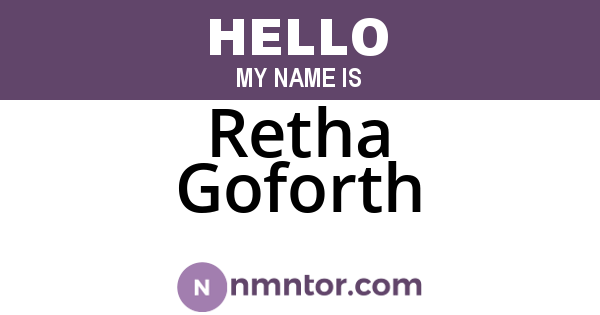 Retha Goforth