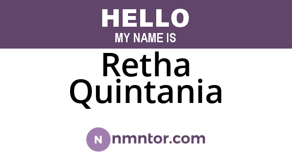 Retha Quintania