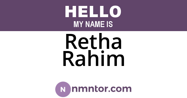 Retha Rahim