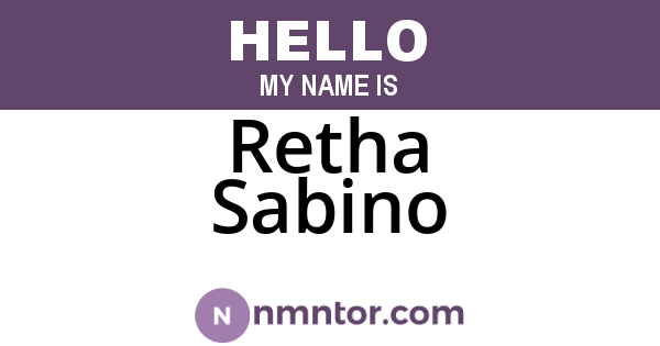 Retha Sabino