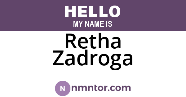 Retha Zadroga