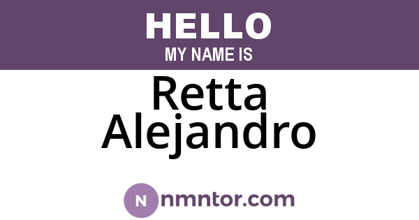 Retta Alejandro