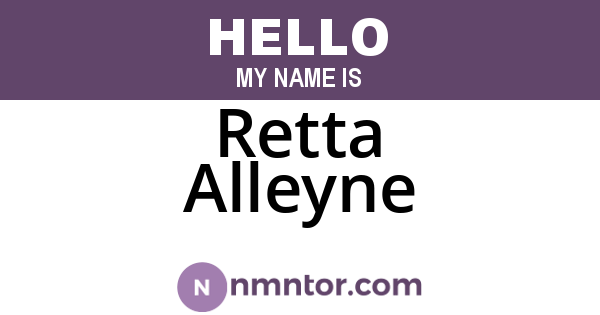 Retta Alleyne