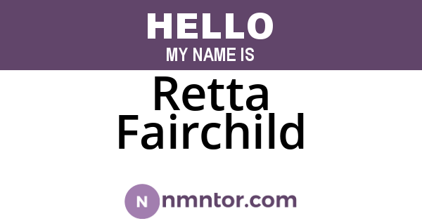 Retta Fairchild
