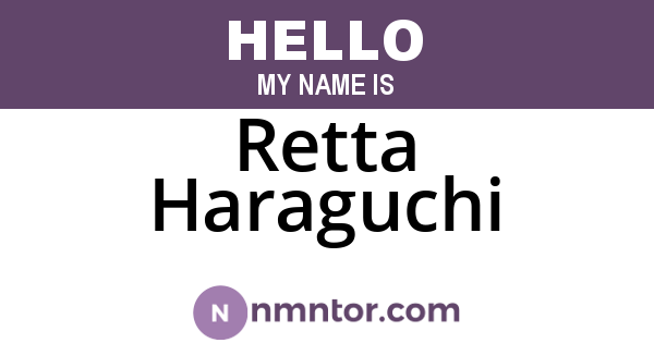 Retta Haraguchi