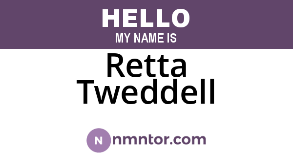 Retta Tweddell
