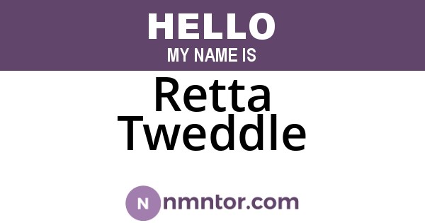 Retta Tweddle