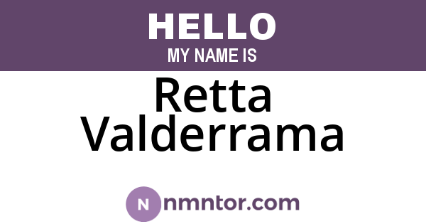 Retta Valderrama