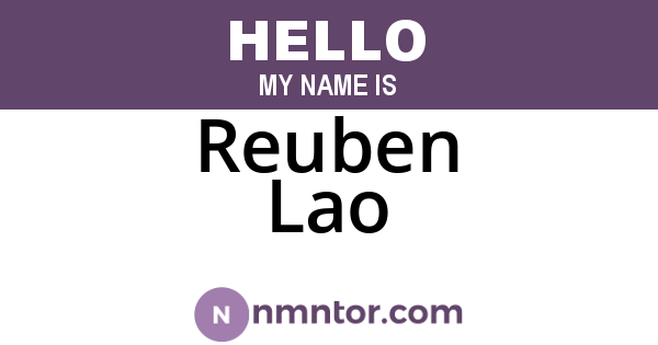 Reuben Lao