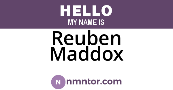 Reuben Maddox