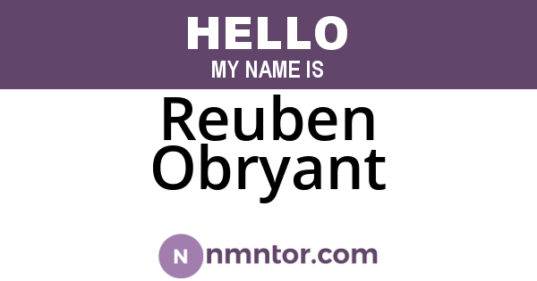 Reuben Obryant