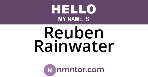 Reuben Rainwater