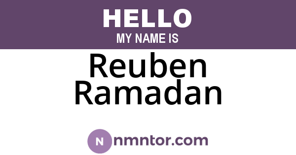 Reuben Ramadan