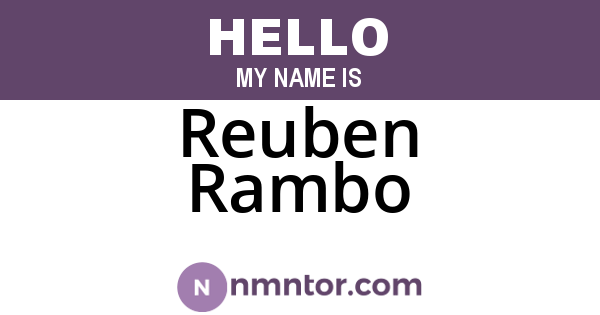 Reuben Rambo