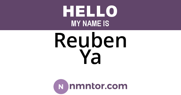 Reuben Ya