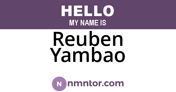 Reuben Yambao