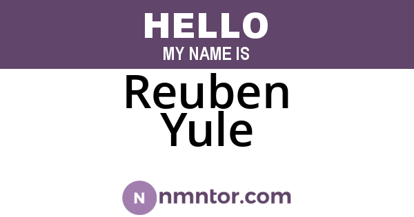 Reuben Yule