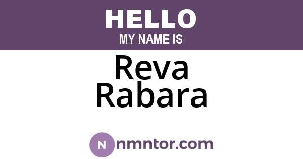 Reva Rabara
