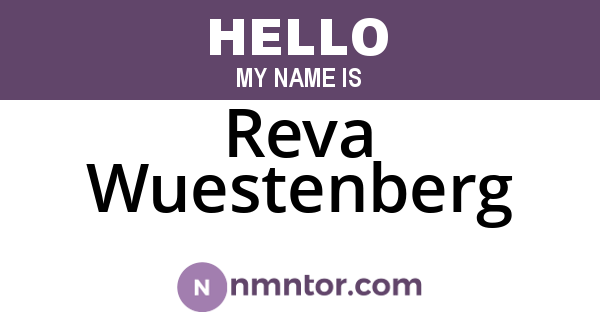 Reva Wuestenberg