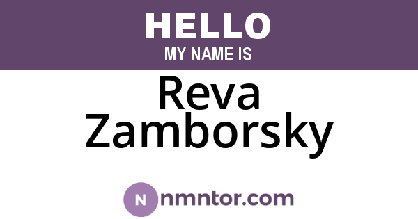 Reva Zamborsky