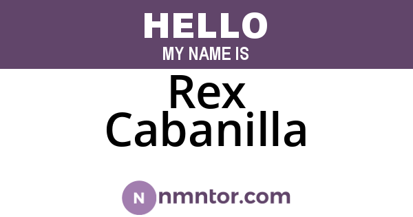 Rex Cabanilla