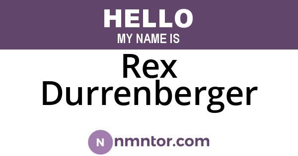 Rex Durrenberger