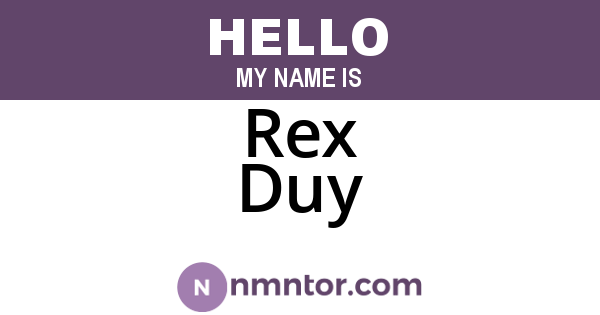 Rex Duy