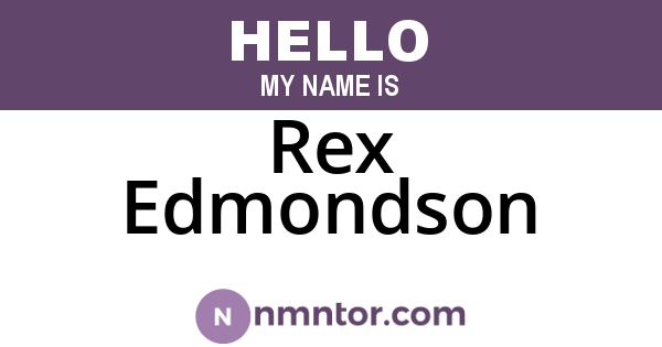 Rex Edmondson