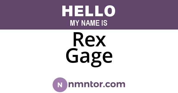 Rex Gage