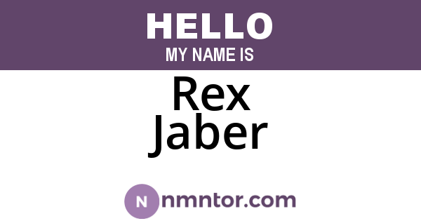 Rex Jaber
