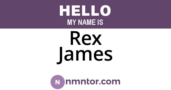 Rex James